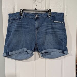 Signature by Levi Strauss Medium Wash Mid-Rise Denim Shorts in Size 22 (W36)
